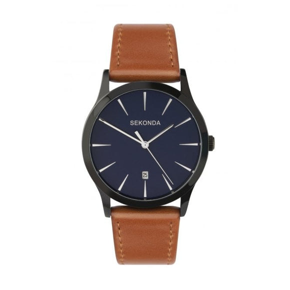 SEKONDA 1514 Tan Leather Strap Gents Watch