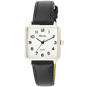 Ravel R0139 Ladies Rectangular Case Wrist PU Strap Watch