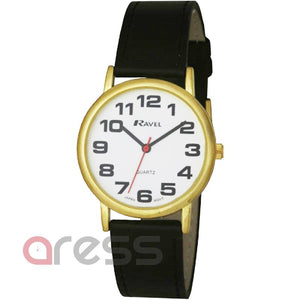 Ravel R105 Super Bold Gold Case 3 Hand Watch on Colour Croco Strap