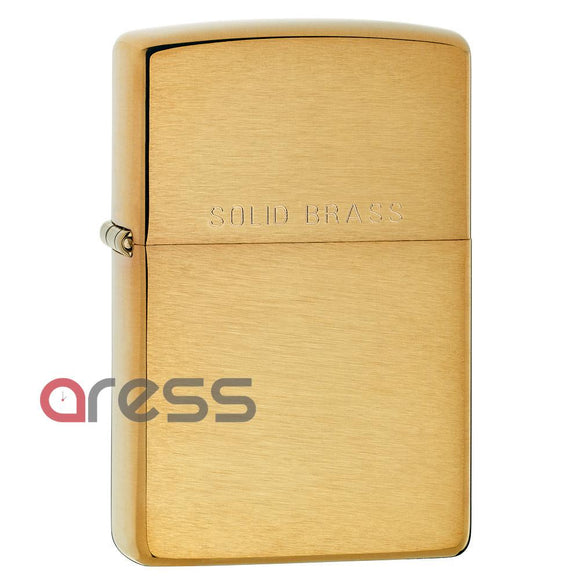 Zippo 204 Brush Finish Solid Brass