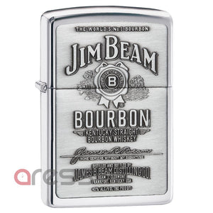 Zippo 250JB 928 Brushed Steel JIM BEAM