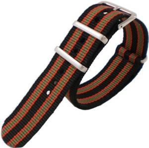 Pandemonium Nato Mod Nylon Watch Strap - Oxford stripes