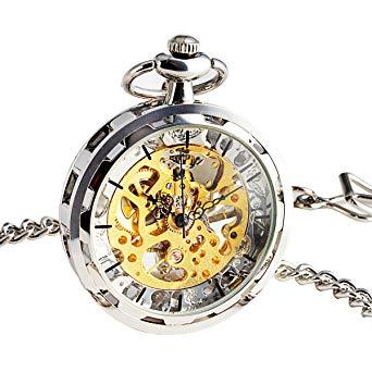 Steampunk Skeleton Mechanical Pocket watch