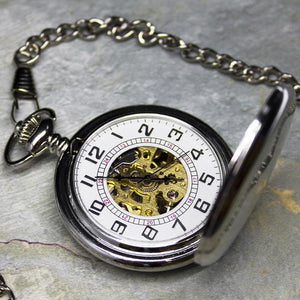 Mechanical Skeleton Pocket Watch